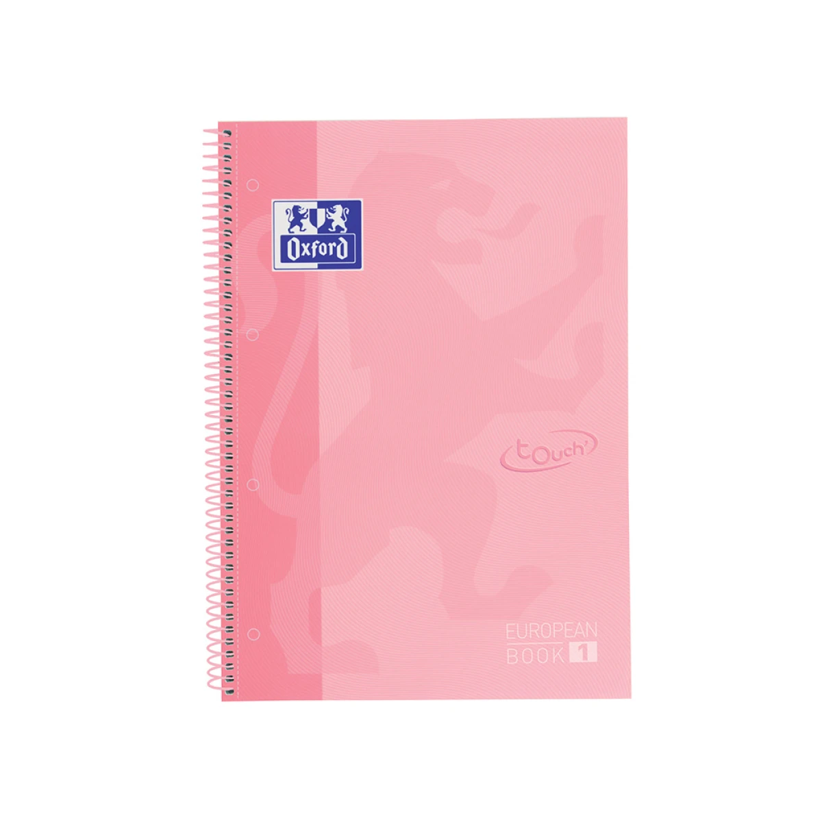 Caderno espiral oxford ebook 1 school touch te din a4+ 80 folhas quadricula 5 mm com margem flamingo pastel