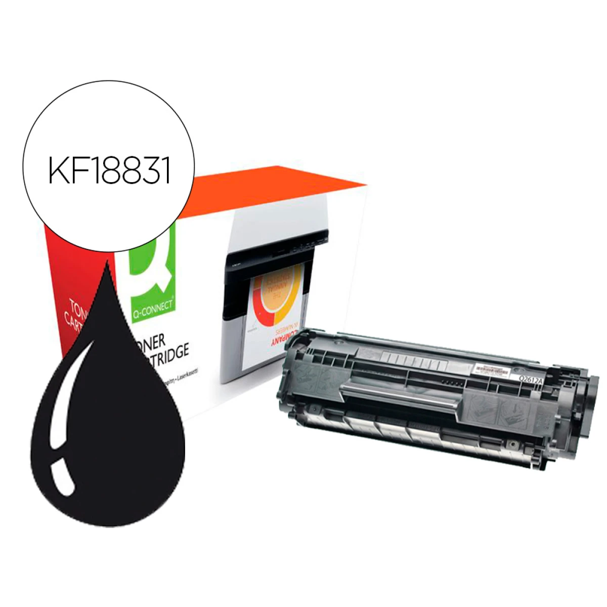 Toner compativel q-connect canon fx10-xl i-sensys fax l-100 / 120 xxl preto 4000 paginas