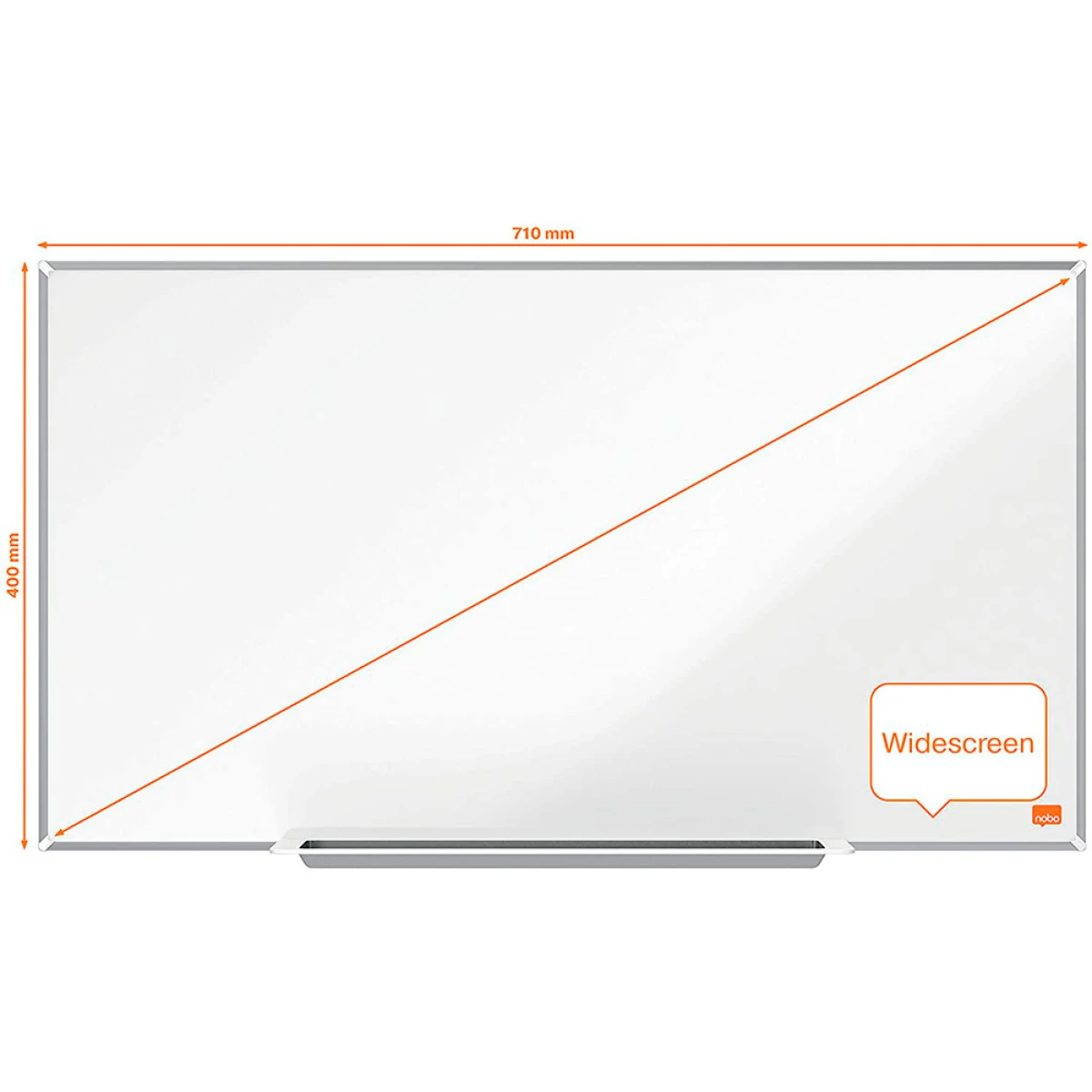 Quadro branco nobo ip pro 40/' aco vitrificado magnetico 890x500 mm