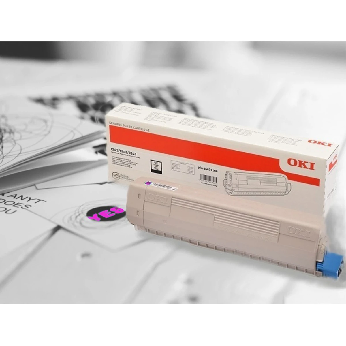 Toner oki laser 46471102 c823dn magenta 7000 paginas