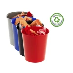 Cesto de papeis plastico archivo 2000 reciclavel 100% 18 litros cor cinza 290x310 mm