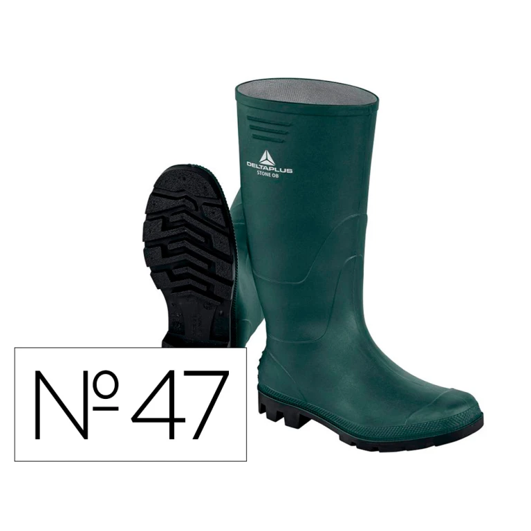 Botas deltaplus de seguranca stone pvc verde sola de pitoes tamanho 47