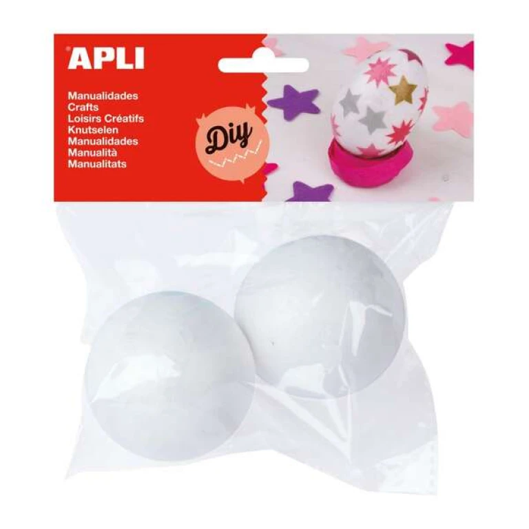 Apli Pacote de 2 Bolas Porexpan Ø 60 mm - Cor Branco