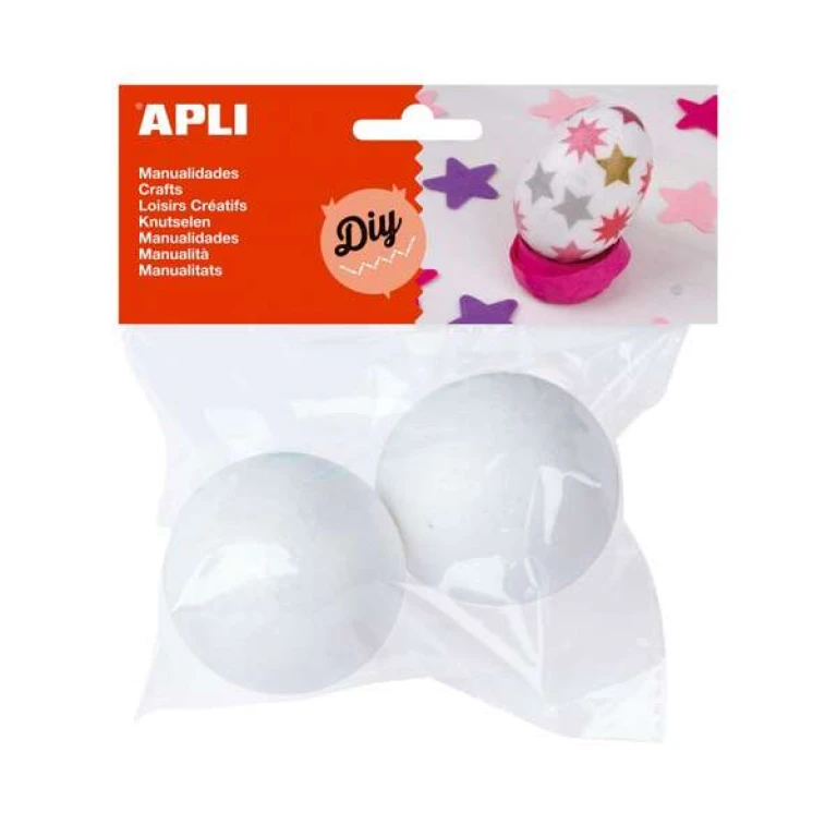 Apli Pacote de 2 Bolas Porexpan Ø 70 mm - Cor Branco