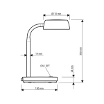 Candeeiro de escritorio maul led abby cor branco 155x320x155 mm