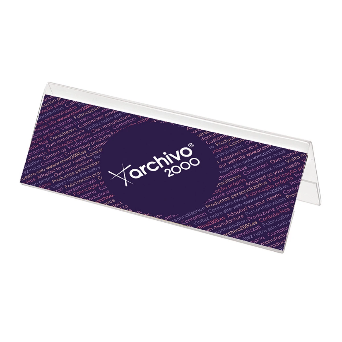 Identificador de secretaria archivo 2000 pvc flexivel 100% reciclavel din a4 vidro transparente 85x300x102 mm pack de 10