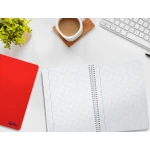 Caderno espiral liderpapel din a5 smart capa suave 80 f 75 gr quadricula 5mm com margem cores sortidas - 5 unidades