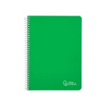 Cuaderno espiral liderpapel din a5 witty tapa dura 80h 90gr cuadro 4mm con margen color verde - 5 unidades