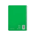 Cuaderno espiral liderpapel din a5 witty tapa dura 80h 90gr cuadro 4mm con margen color verde - 5 unidades