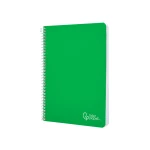 Cuaderno espiral liderpapel din a5 witty tapa dura 80h 90gr cuadro 4mm con margen color verde - 5 unidades