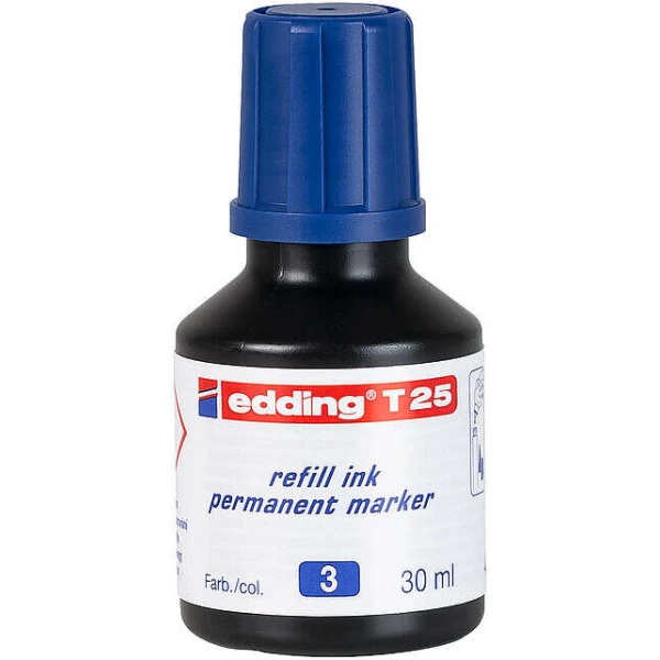 Tinta marcador edding t-25 azul -frasco de 30 ml