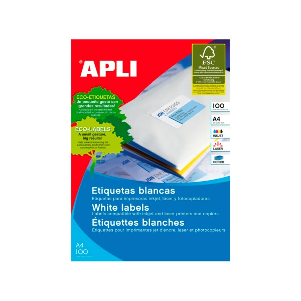 Etiquetas adesivas apli din a4 70 x 35 mm