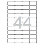 Etiqueta adesiva apli transparente 48,5x25,4 mm fotocopia laser tinteiro caixa 20 folhas din a4 com 880 etiquetas