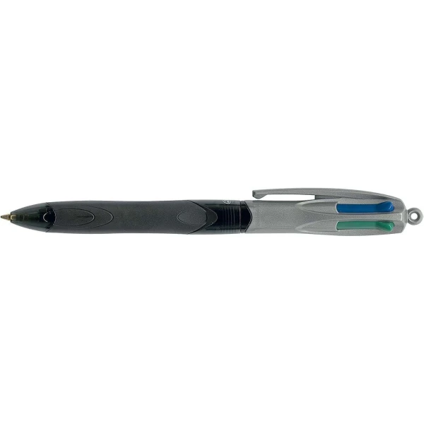 Esferografica bic quatro cores com grip core preto ponta 1,3 mm