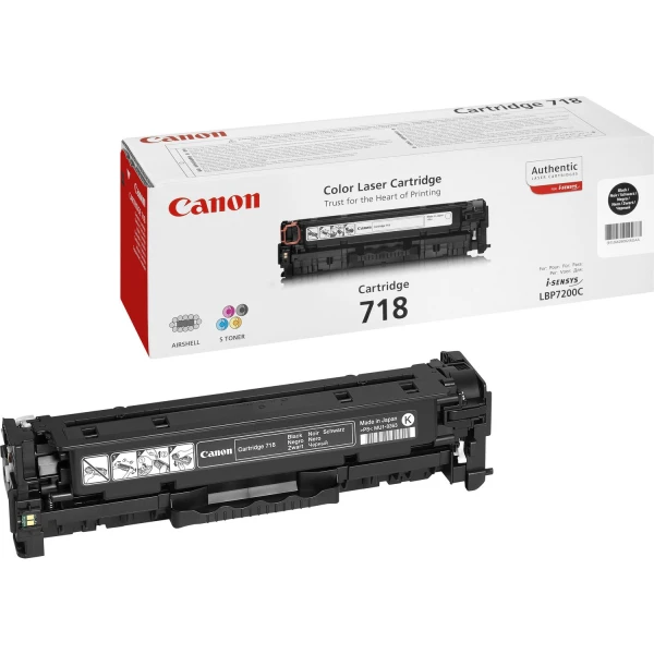 Thumbnail-Canon CRG-718 Bk toner 1 unidade(s) Original Preto