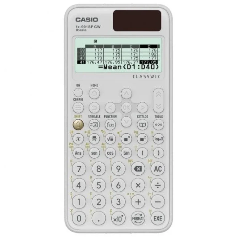 Calculadora casio fx-991sp cw iberia classwiz cientifica 560 funciones 9 memorias 10+2 digitos 5 idiomas com capa