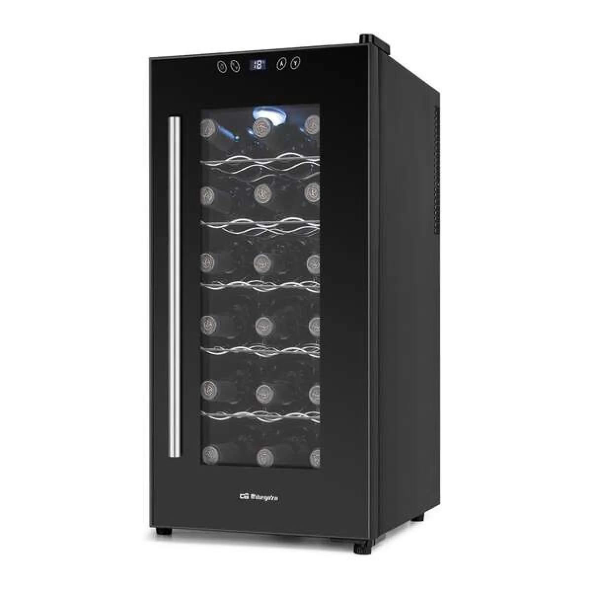 Thumbnail-Refrigerador de vinho compacto Orbegozo VT 1830 – Mantém 18 garrafas na temperatura ideal – Design elegante e silencioso – Controle de toque e luz LED – Potência de 70W