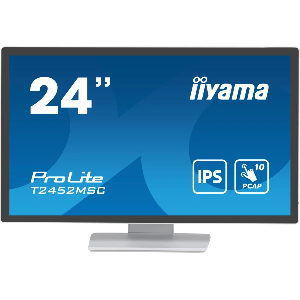 iiyama ProLite monitor de ecrã 60,5 cm (23.8") 1920 x 1080 pixels Full HD LCD Ecrã táctil Multi-utilizador Branco