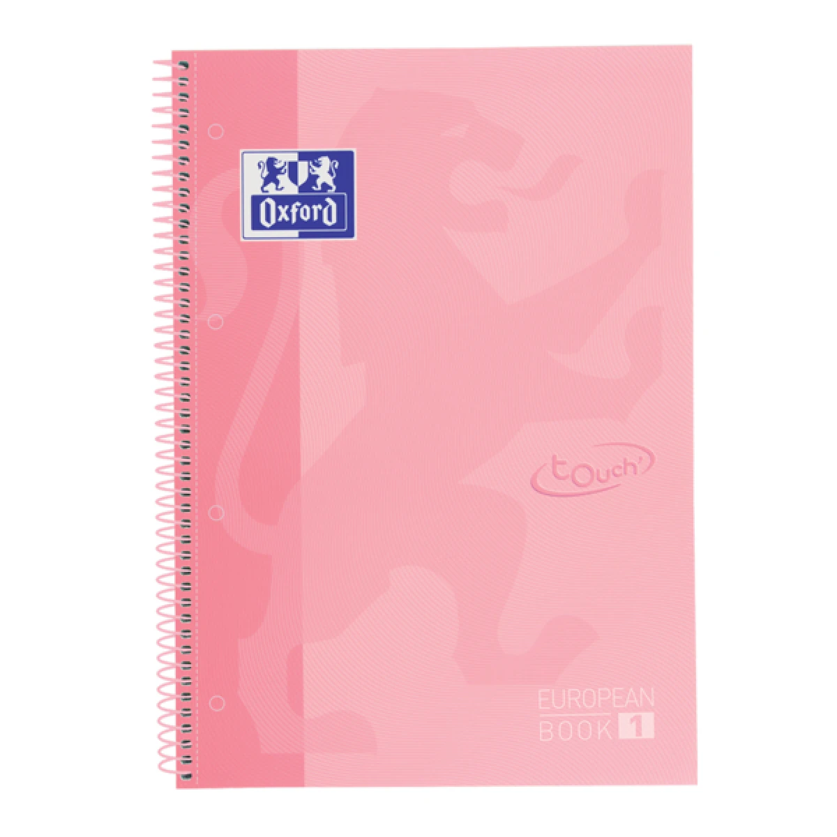 Caderno espiral oxford ebook 1 school touch te din a4+ 80 folhas quadricula 5 mm com margem flamingo pastel