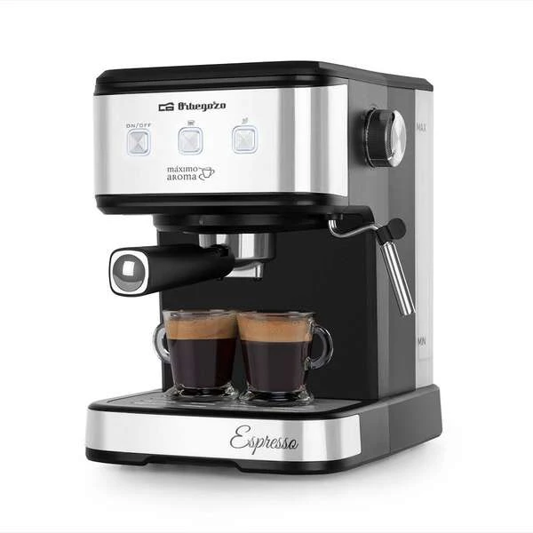 Thumbnail-Máquina de café expresso Orbegozo EX 5210 Intenso – Pressão 20 Bar – Potência 1100 W – Painel Touch – Tanque 1,5L – Válvula de segurança – Vaporizador em aço inoxidável – Acessórios incluídos