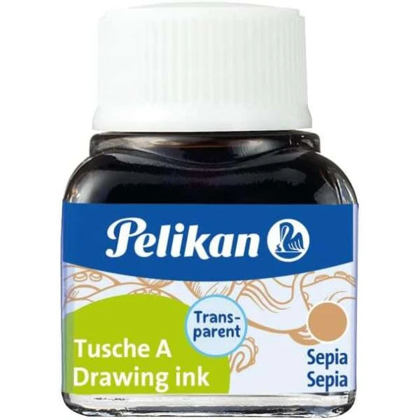 Tinta da china pelikan frasco 10 ml sepia