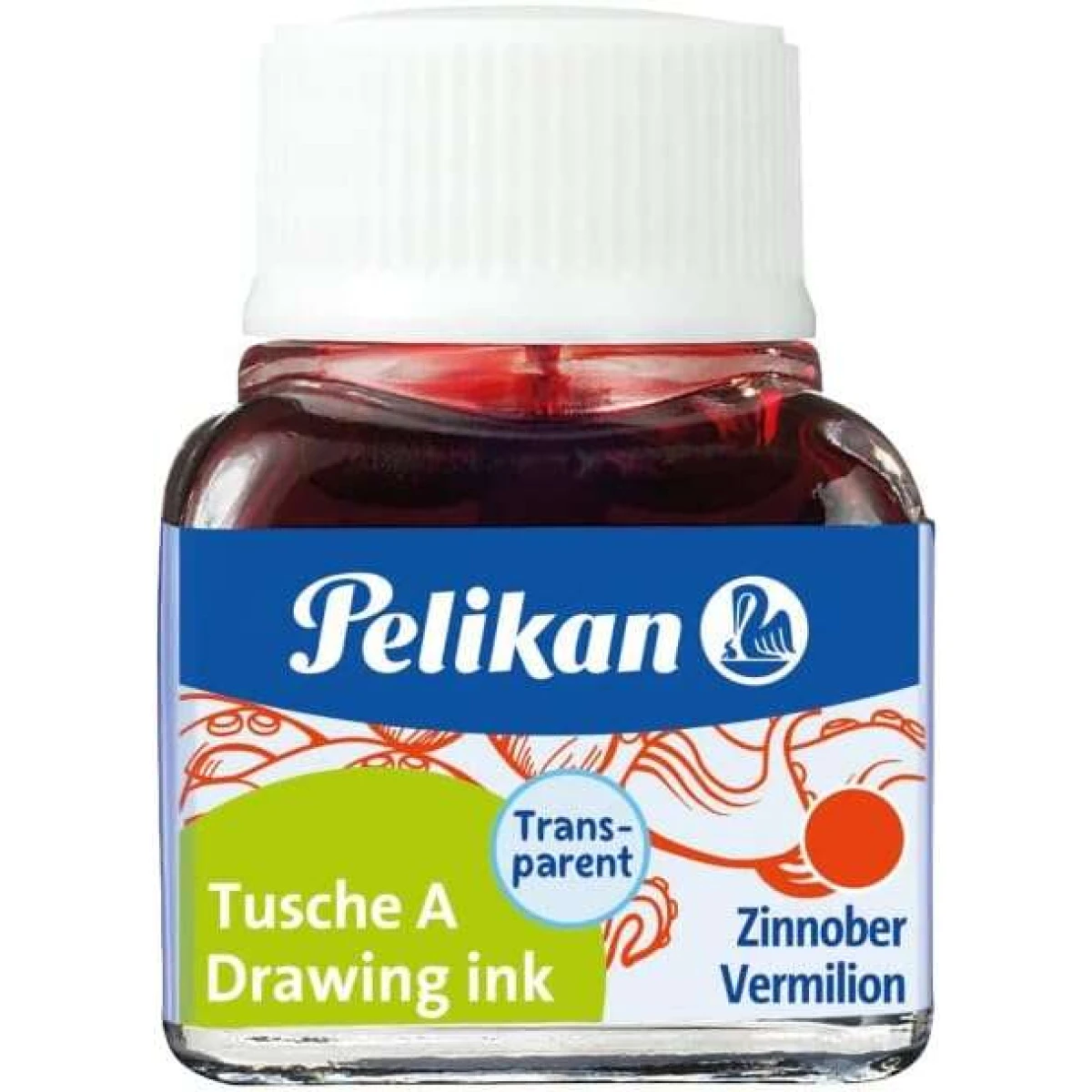 Tinta da china pelikan frasco 10 ml vermelha