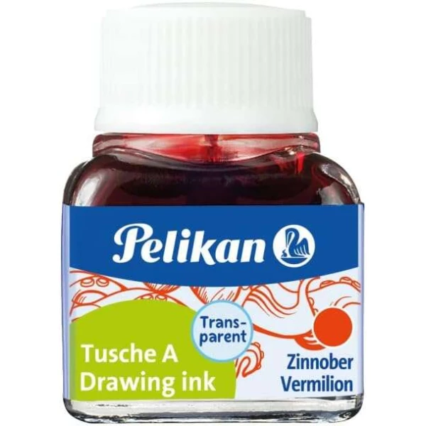 Tinta da china pelikan frasco 10 ml vermelha