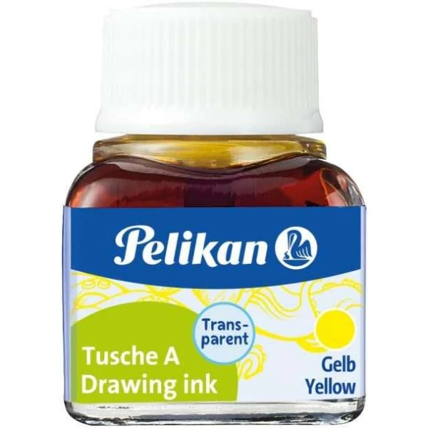 Tinta da china pelikan frasco 10ml nº 5 amarelo