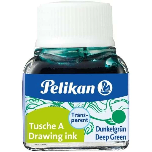 Tinta da china pelikan frasco 10ml nº 7 verde escuro