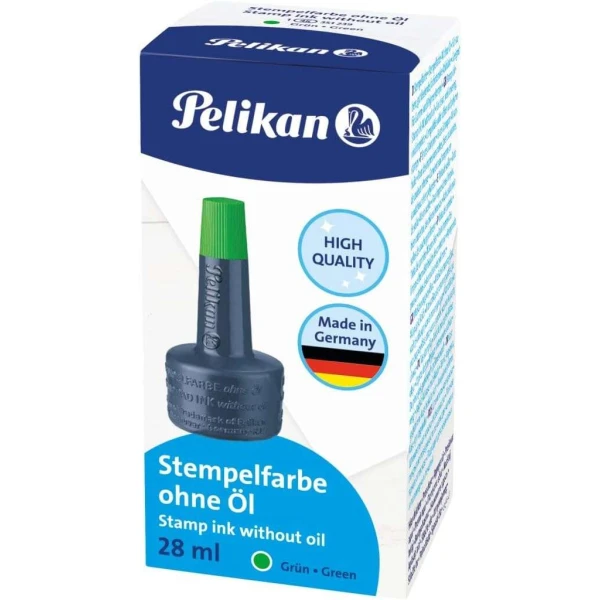 Tinta para carimbos pelikan 4k frascos 28 ml verde