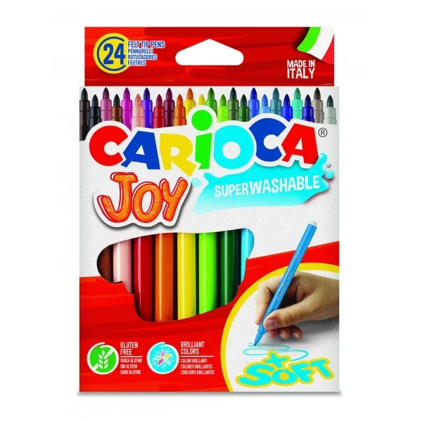 Marcador carioca joy caixa de 24 cores