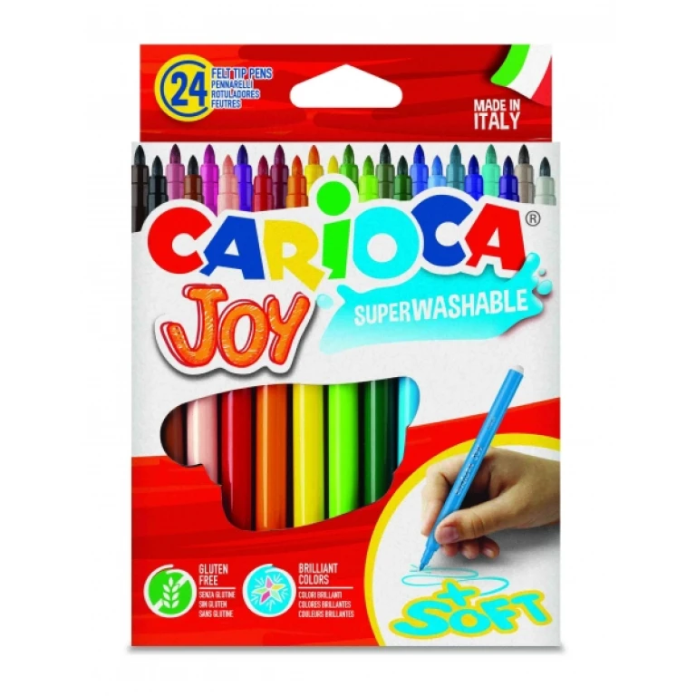 Marcador carioca joy caixa de 24 cores