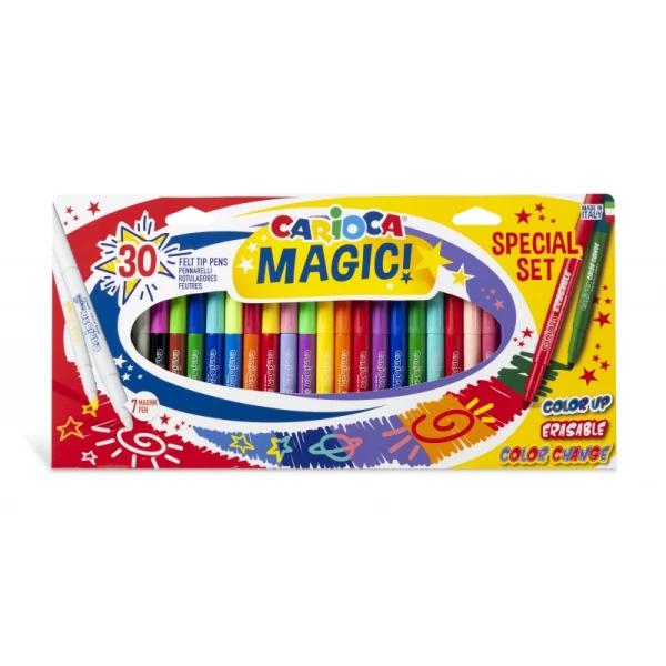 Marcador carioca magic markers special set caixa 30 unidades cores sortidas