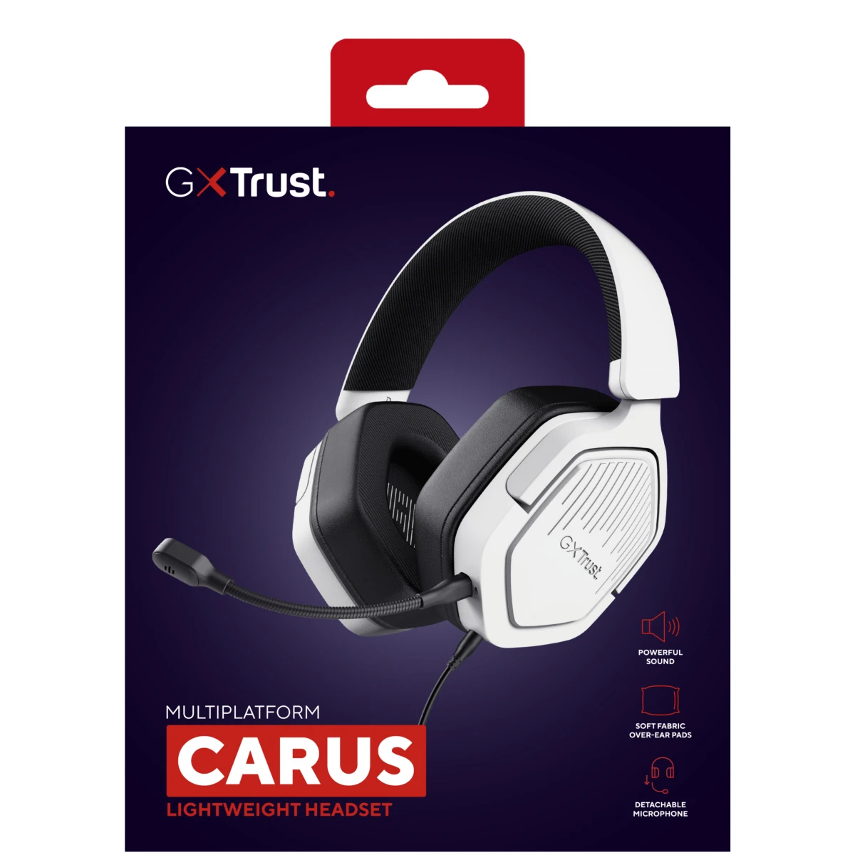 Galery – Trust GXT492W Carus Auscultadores Com fios Fita de cabeça Jogos Branco0