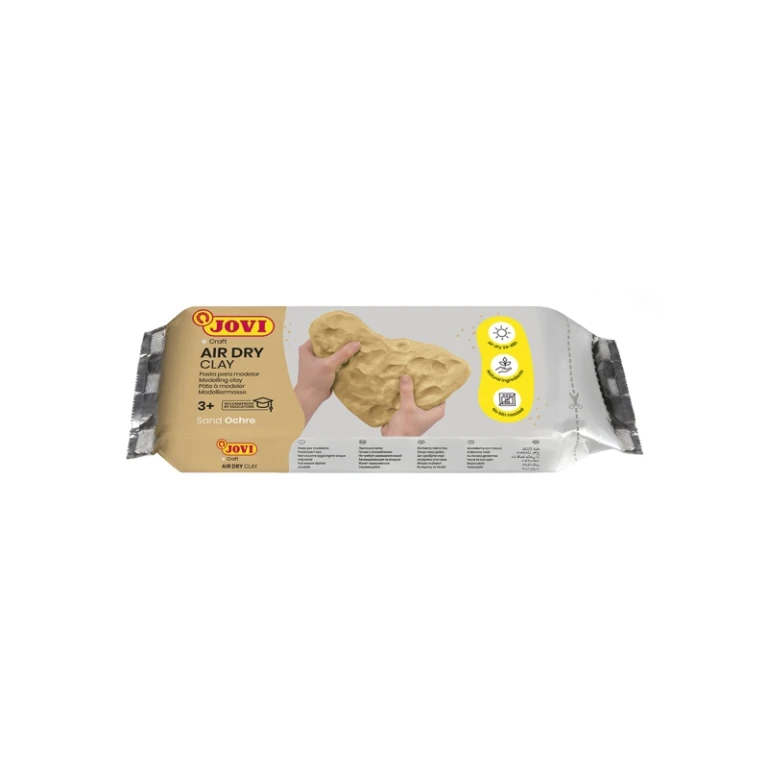 Pasta jovi para modelar air dry clay 250 gr cor ocre