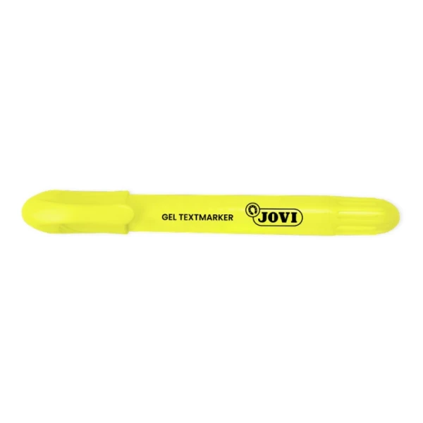 Marcador de cera gel jovi fluorescente amarillo caja de 12 unidades