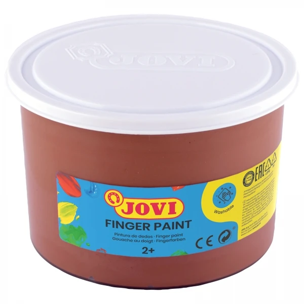 Pintura a dedos jovi 500 ml castanho