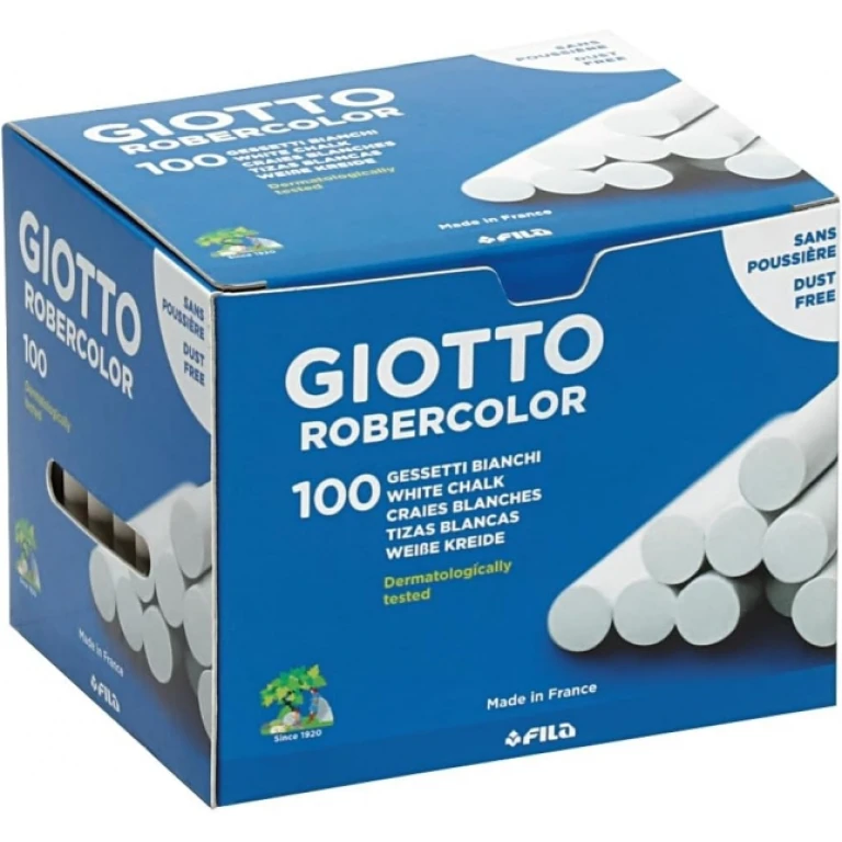 Giz robercolor branco caixa 100 unidades