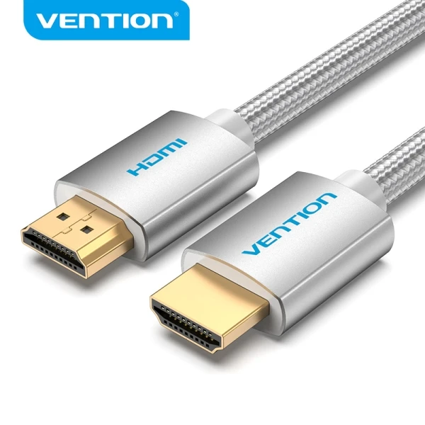 Thumbnail-Vention Cable HDMI 2.0 – Trançado têxtil – Contatos dourados – Suporte 4K, HDR, 3D – Blindado – Cor prata