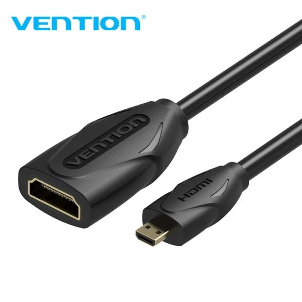 Thumbnail-Vention CableTech Micro HDMI Cabo de alta qualidade – Cobre sem oxigênio – 34AWG – Cor preta