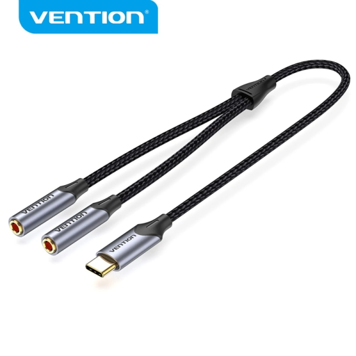 Thumbnail-Adaptador Vention USB-C para TRS Restaura o Som Original – Alta Fidelidade – Chip VT0200 – Caixa de Alumínio – Cor Cinza