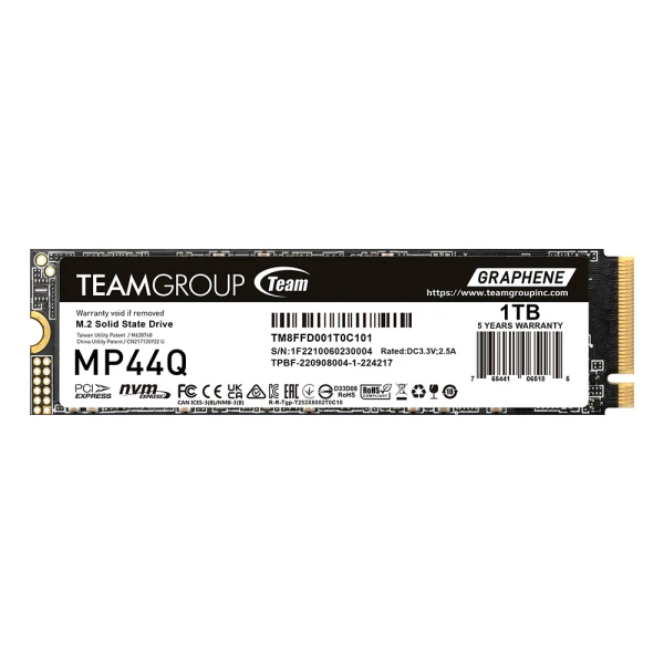 Thumbnail-SSD M.2 PCIe 4.0 NVMe Team Group 1TB MP44Q – 7400R/6200W c/dissip Grafeno