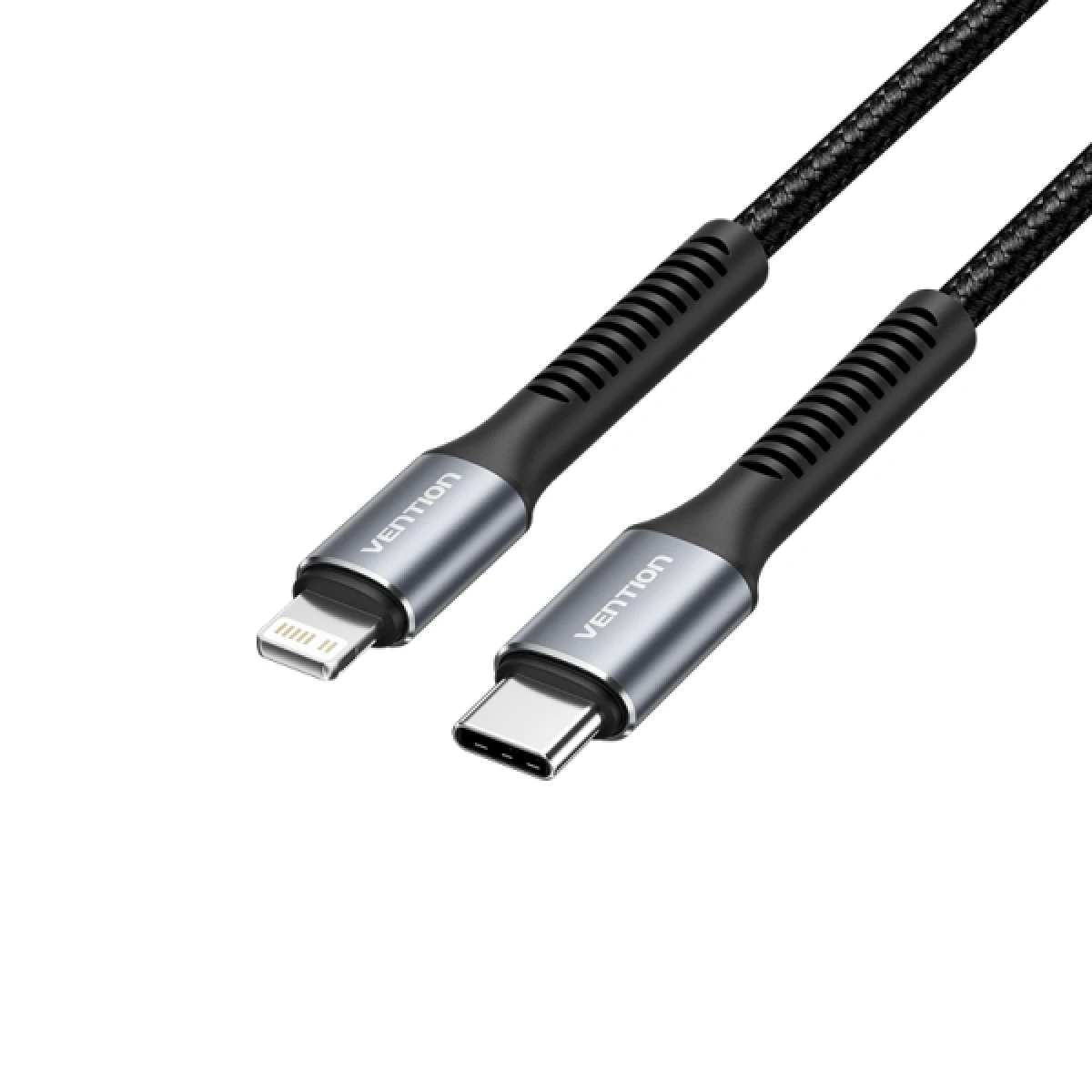 Thumbnail-Vention Cabo de Carregamento Lightning/USB-C – Velocidade 480Mbps – Material Alumínio/PVC – Potência 60W – Cor Preto