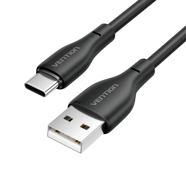 Thumbnail-Vention Cabo de Carregamento Interface USB-A/USB-C – Velocidade 480Mbps – Potência 3A – Potência 15W – Cor Preto