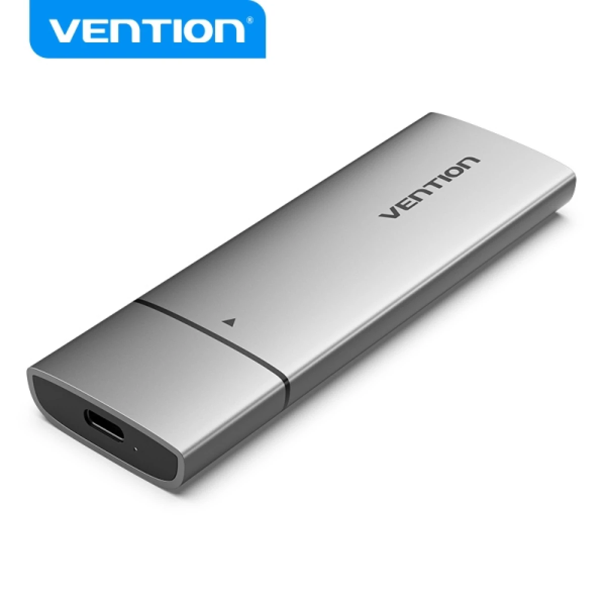 Thumbnail-Vention Carcasa para SSD – USB 3.1 Gen 2C – 10 Gbps – Alumínio – Compatível M.2 NVMe – Inclui cabo USB-C – Cor Cinza