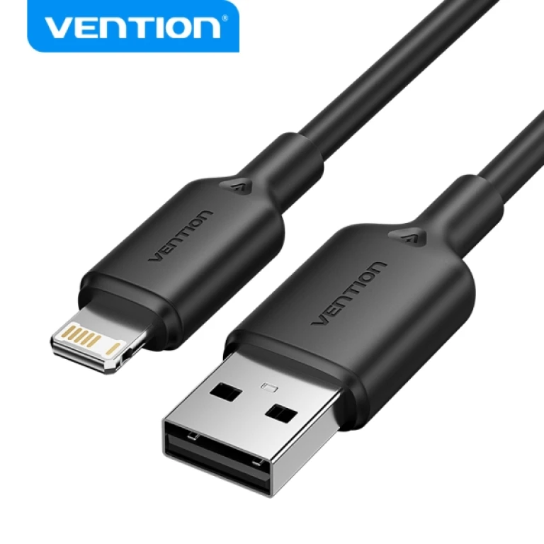 Thumbnail-Cabo Vention USB 2.0 Lightning – Transmissão 480Mbps – Saída 2.4A – Condutor Bronze Estanhado – Cor Preto