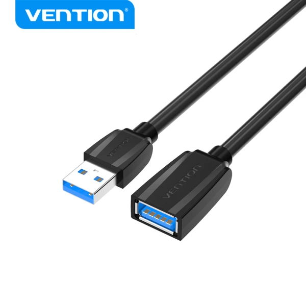 Thumbnail-Cabo Vention Extensor USB 3.0 – Transmissão 5 Gbps – Conectores Banhados a Ouro – Escudo Triplo Anti-Interferência – Cor Preto