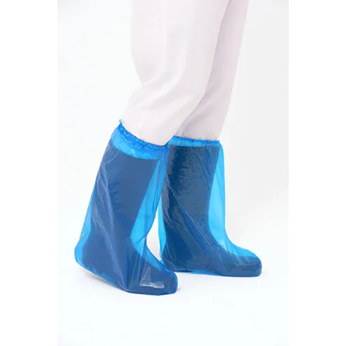 Santex Covers Botas de Polietileno 40mic - Cone Ajuste Elastico - Conforme (UE) 2016/425 - Cor Azul