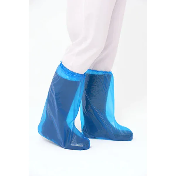 Santex Covers Botas de Polietileno 40mic - Cone Ajuste Elastico - Conforme (UE) 2016/425 - Cor Azul