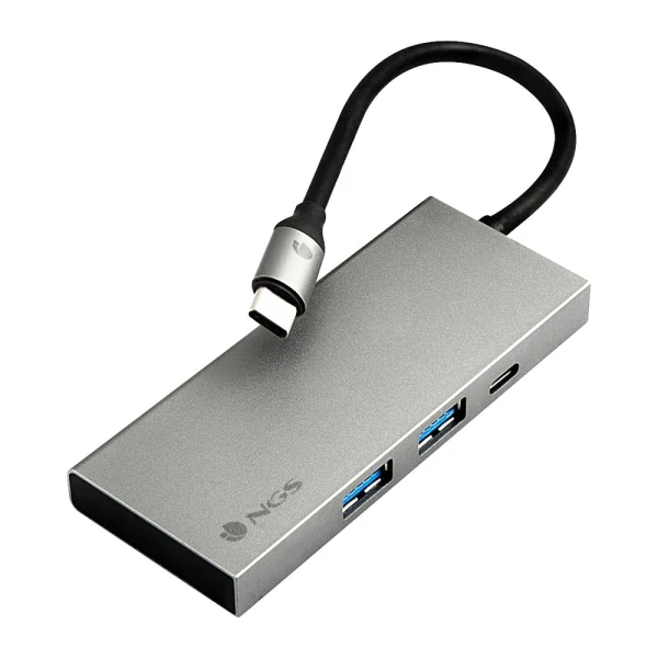 NGS Wonder Dock 4 Pro 4 em 1 Hub USB-C - 2x USB 3.0, 1x USB-C PD 100W, 1x HDMI - Suporta resoluções máximas de 4K a 30 Hz - Velocidade de até 5 Gbps